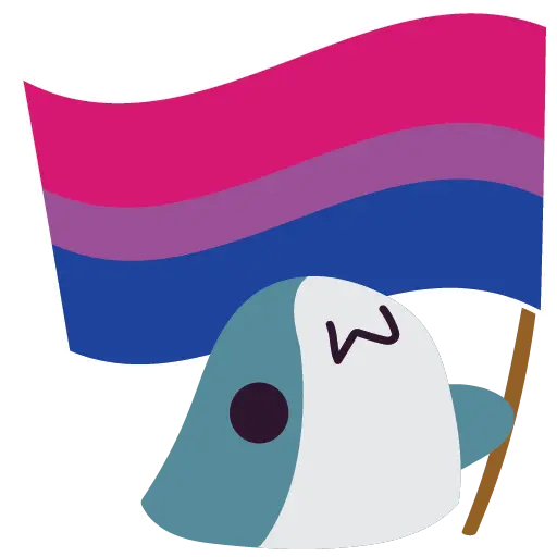 blobhaj, flag, bisexual