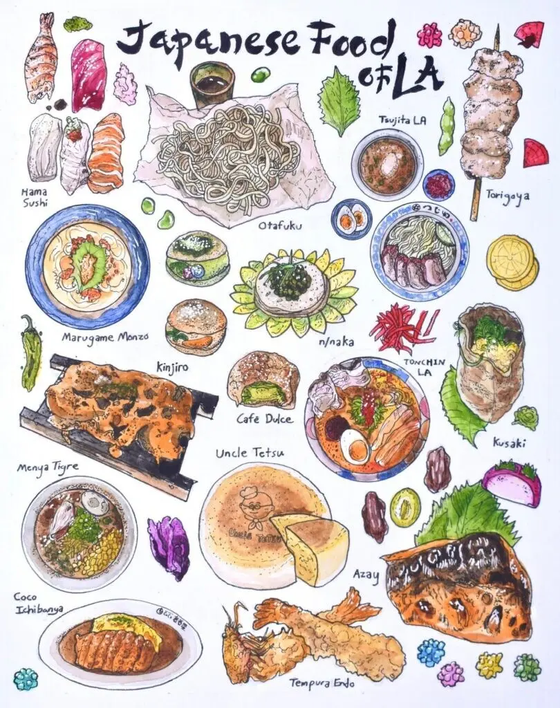 I painted some popular Japanese food of Los Angeles and wanted to share!