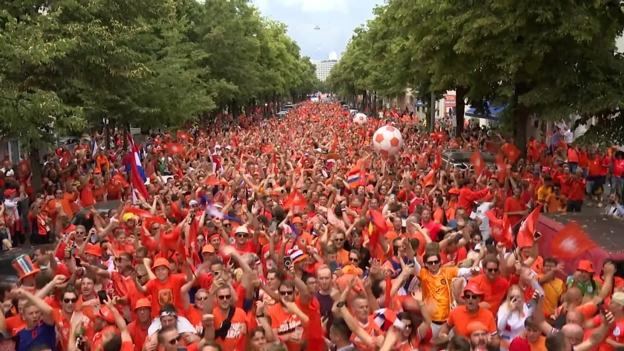 the orange legion through the streets of Munich in 2024