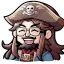 pirate captain laughing