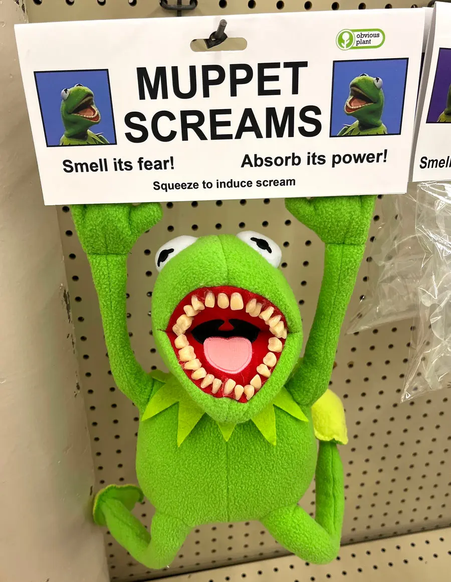 Muppet screaming plush toy