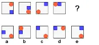 Which element in the bottom row completest the top rows pattern?