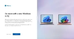 Microsoft tries to convince Windows 10 users to buy a new PC with full-screen prompts