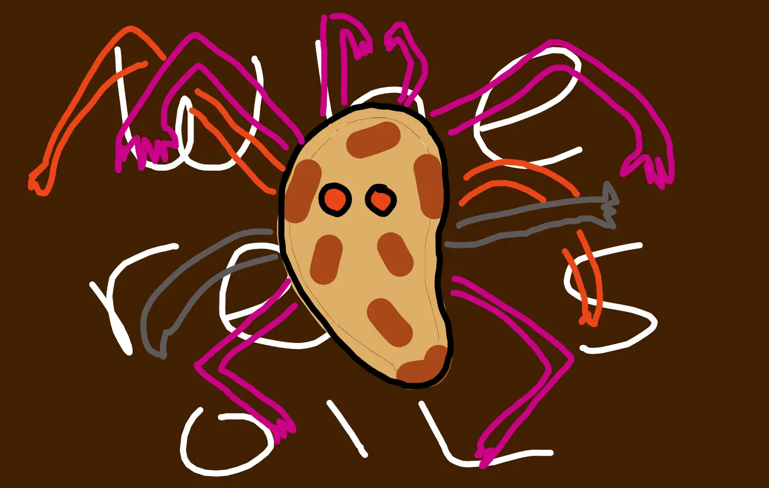 Lovecraftian potato with multiple arms, asking "where soil"