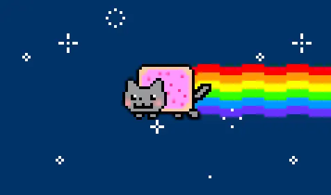 frame 0 of a mirrored nyan-cat gif