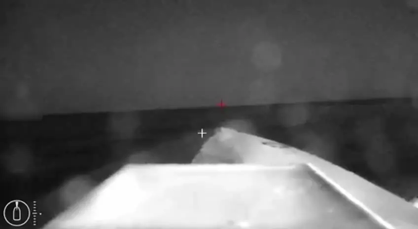 Video from the drone boat that struck the Russian oil tanker "SIG"