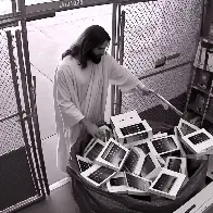 CCTV footage of Jesus stealing iPads from a Target