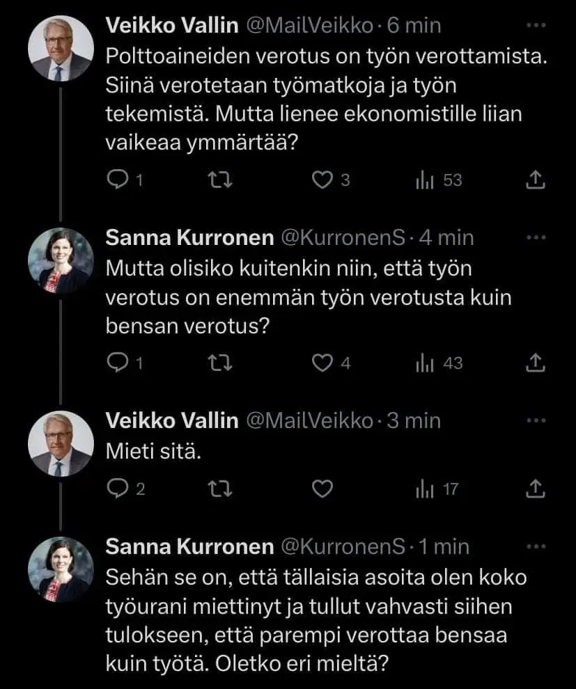 Veikko Vallin & polttoaineiden verotus