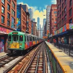 City trains and street vendors (heavy metal remix) by @wiredsoundengineer218 | Suno