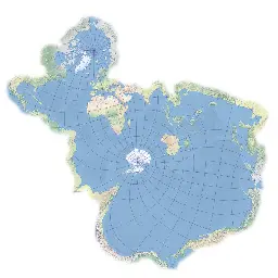 The Spilhaus World Ocean Map in a Square