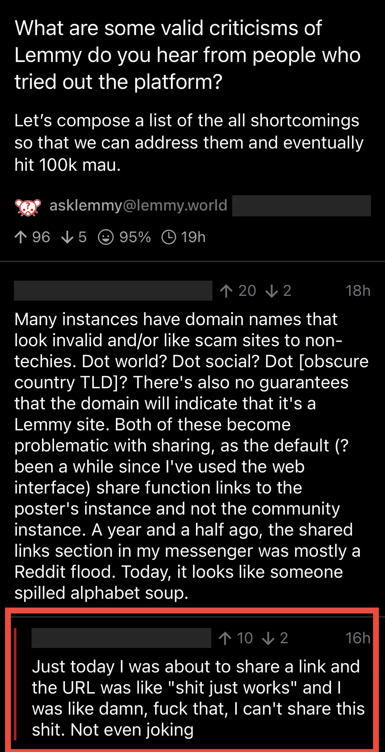 Lemmy comment thread on instance naming