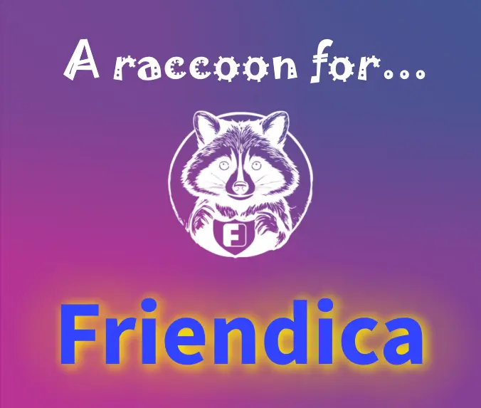 A raccoon for Friendica