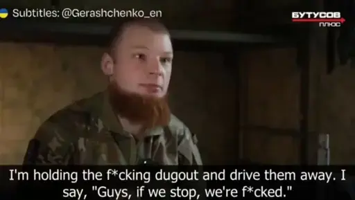 Emotions of an Ukrainian soldier when he describes defense of their positions from overwhelming Russian forces