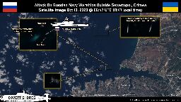 Satellite Image Picks up the Moment the Pavel Derzhavin (Project 22160) is Attacked by Marine Drones