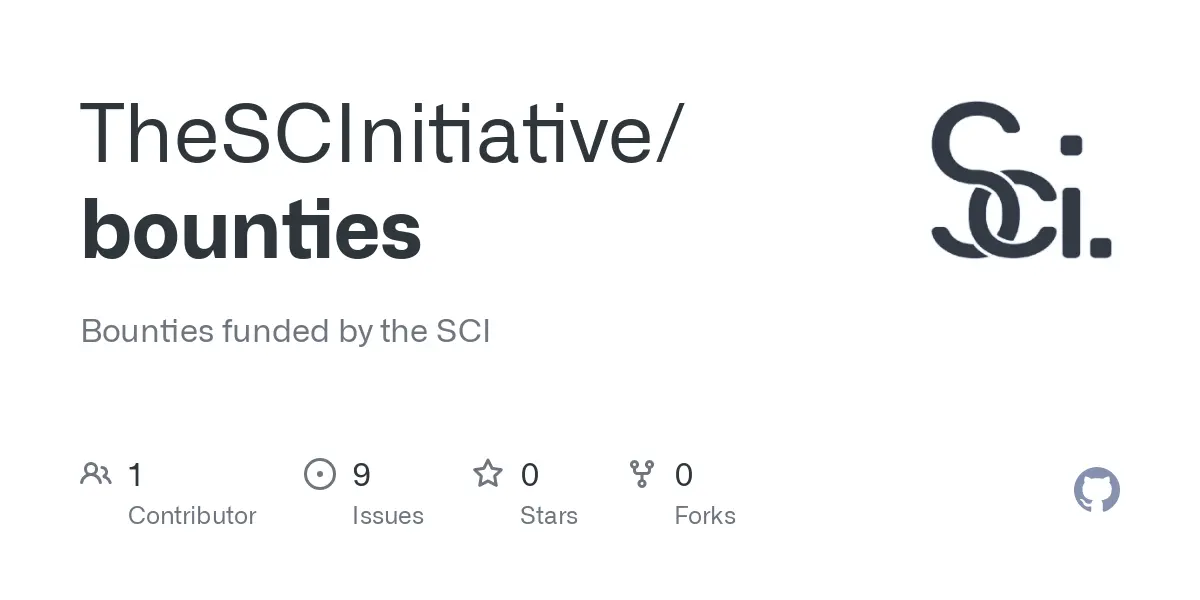 Issues · TheSCInitiative/bounties