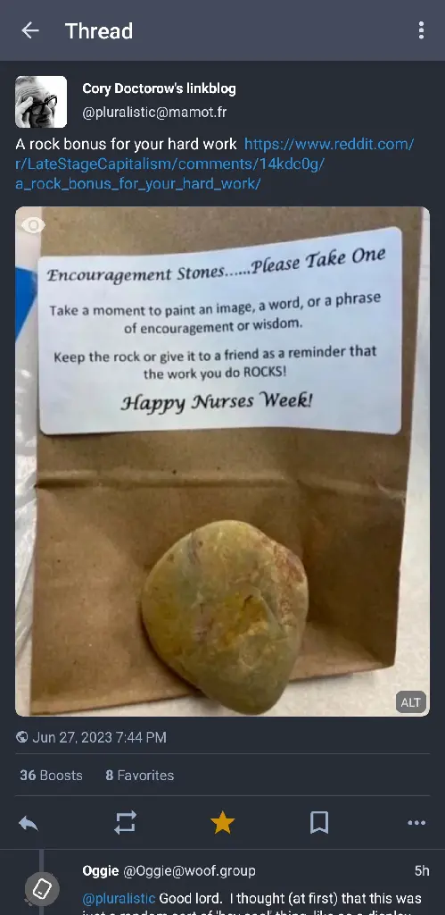 a stone