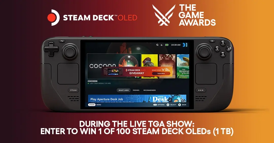 The Game Awards is Giving Away 100 Steam Deck OLEDs During Show - Steam Deck HQ