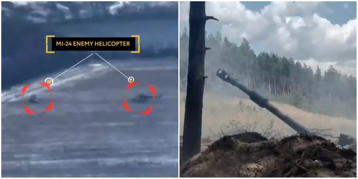 Ukraine says its soldiers took out a Russian helicopter with artillery fire