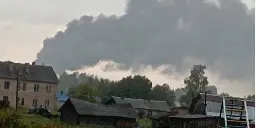 Russian Tu-22m3 strategic bomber damaged in fiery drone attack on Russian air base — viral photos