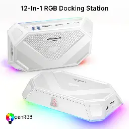JSAUX's White RGB Dock for Steam Deck is Available Now - Steam Deck HQ