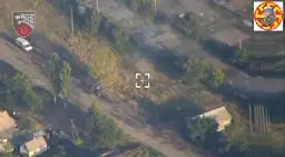 HIMARS takes out a Russian R-330Zh "Zhitel" electronic warfare vehicle and several infantry.