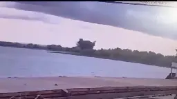 Security cam captured the moment a missile strike near Azov, Rostov Oblast. Police have been ordered to start checking the sky every 15 minutes.