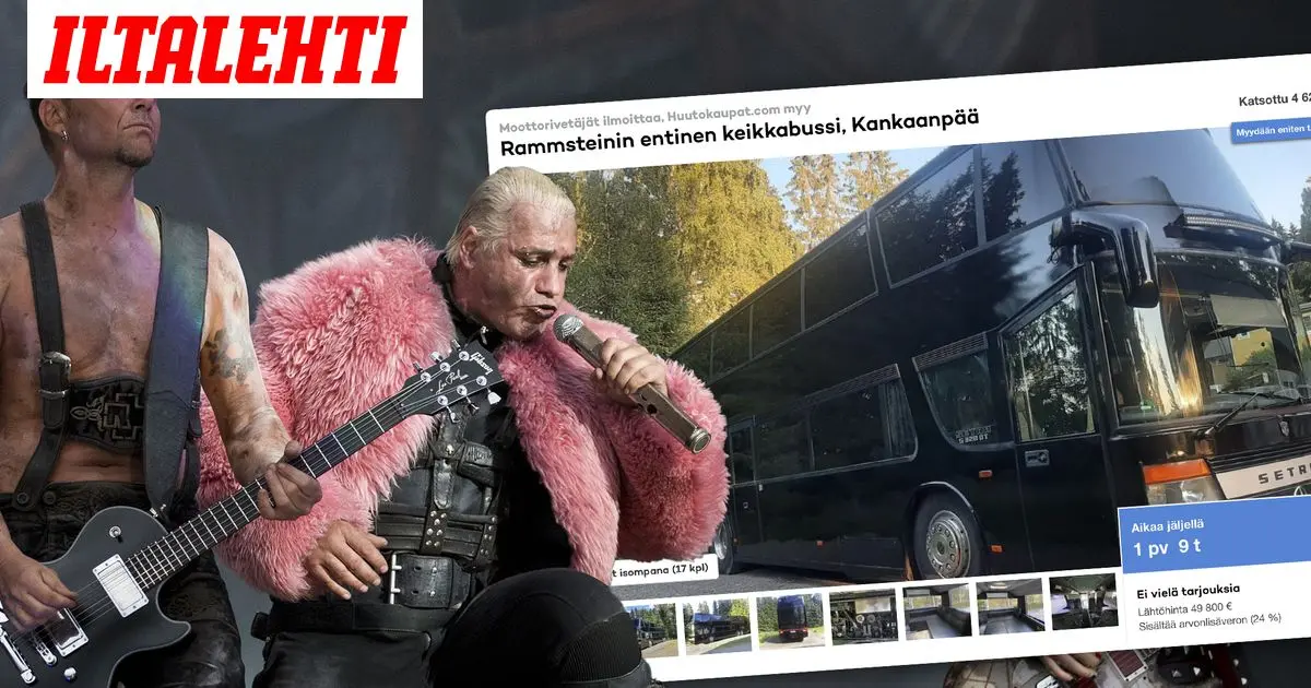 Rammsteinin keikkabussi on Suomessa myytävänä