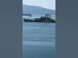 Russian warship towed following Ukrainian naval drone strike