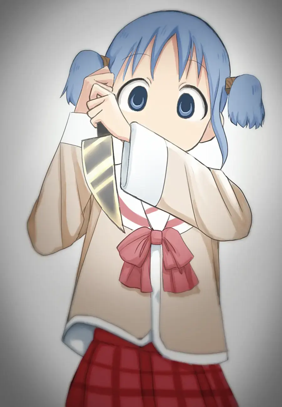 Nichijou girl with a knife