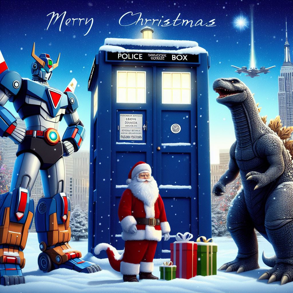 Me Grimlock say Merry AI-mas to yous all and to all a good New Doctor