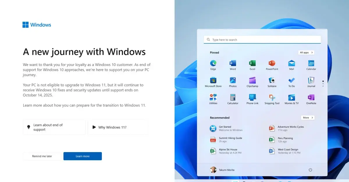 Microsoft is trying to convince Windows 10 users to upgrade with full-screen prompts