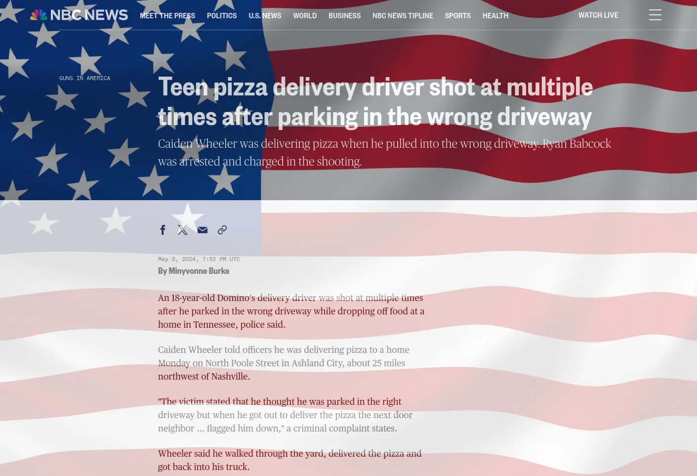 american flag overlayed on screenshot of the article