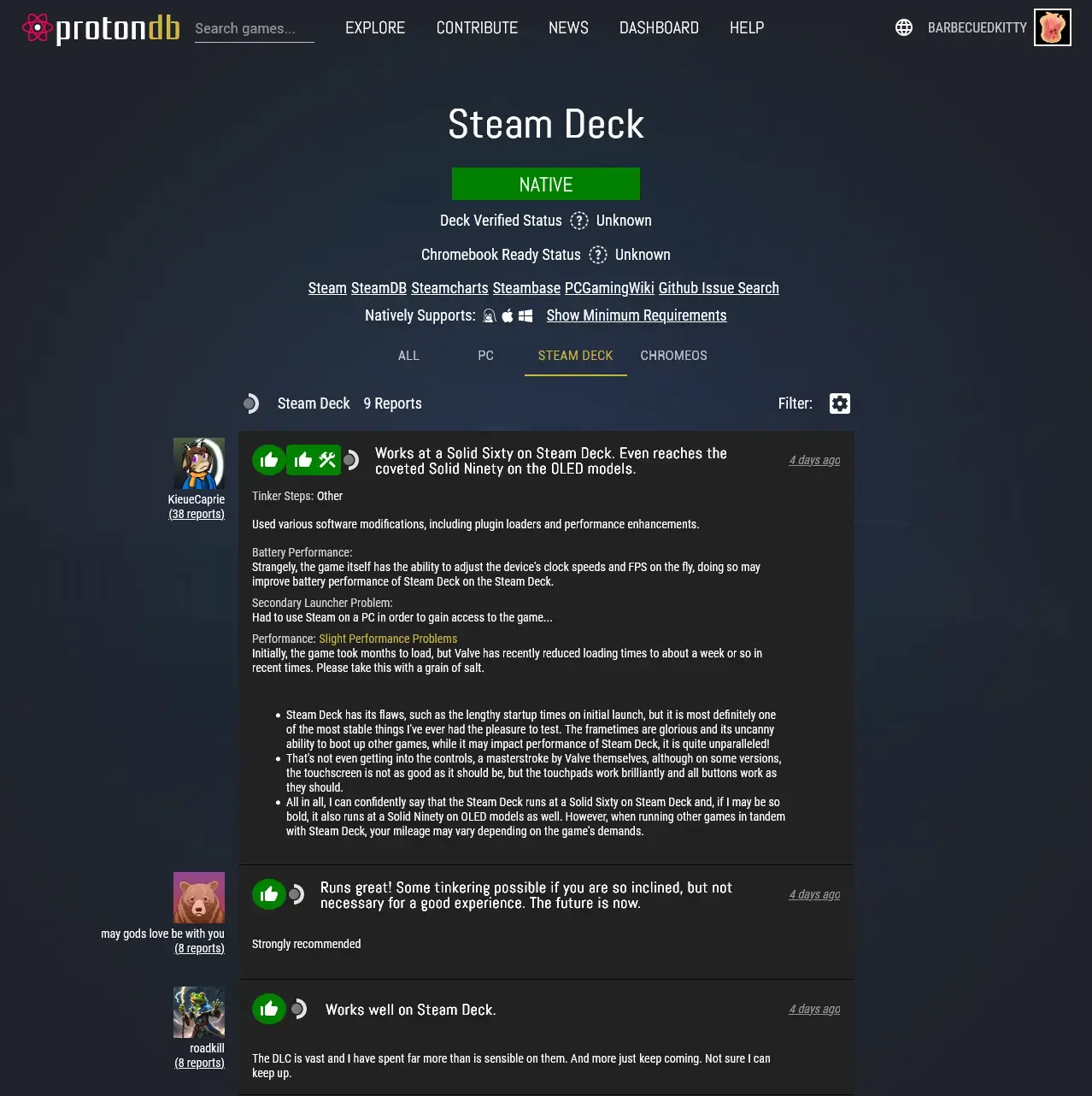 You Can Rate How Well The Steam Deck Runs on The Steam Deck On ProtonDB - Steam Deck HQ